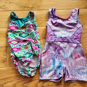 2 gymnastics leotards